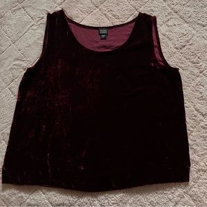 NWOT Eileen Fisher Sleeveless Velvet Top Women’s Size L